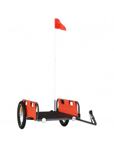 Rimorchio da Bici Arancione e Grigio Oxford e Ferro 2