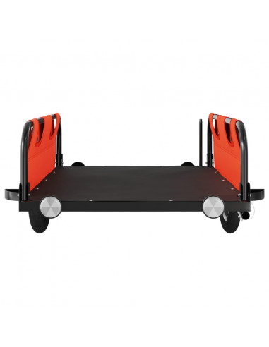 Rimorchio da Bici Arancione e Grigio Oxford e Ferro