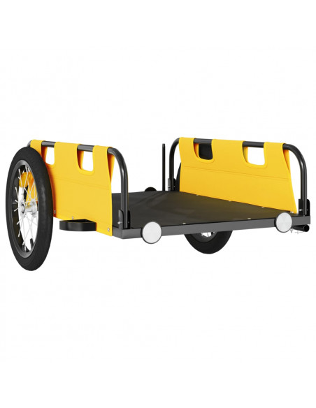 Rimorchio da Bici Giallo Oxford e Ferro