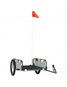 Rimorchio da Bici Grigio Oxford e Ferro 2