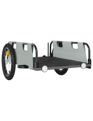 Rimorchio da Bici Grigio Oxford e Ferro