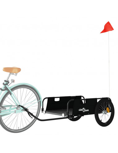 Rimorchio da Bici Nero Oxford e Ferro
