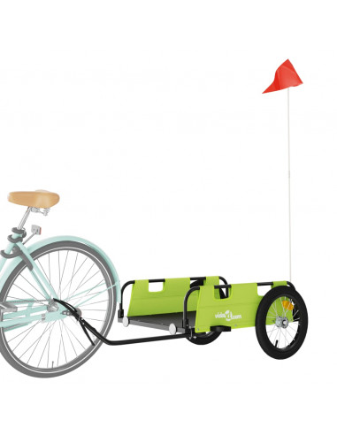 Rimorchio da Bici Verde Oxford e Ferro