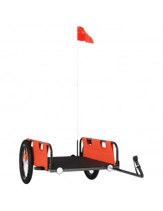 Rimorchio da Bici Arancione e Grigio Oxford e Ferro 2