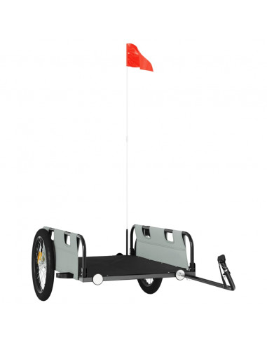 Rimorchio da Bici Grigio Oxford e Ferro