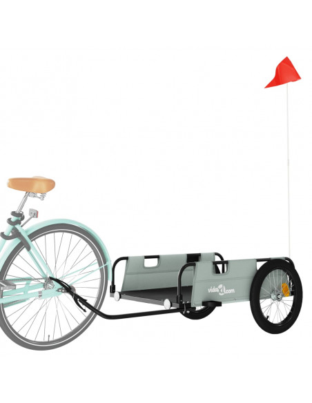 Rimorchio da Bici Grigio Oxford e Ferro