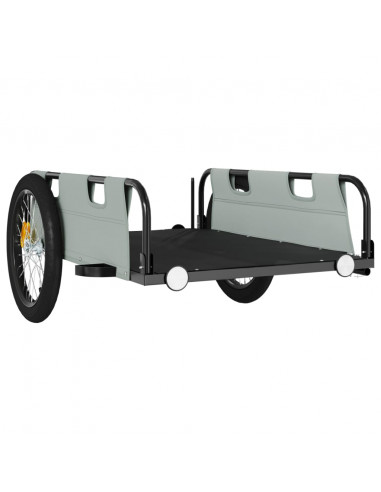 Rimorchio da Bici Grigio Oxford e Ferro