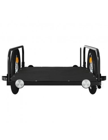 Rimorchio da Bici Nero 126x63x34 cm in Ferro
