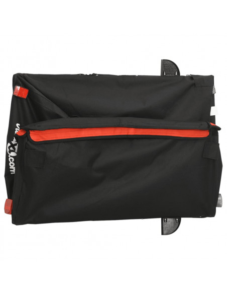Rimorchio da Bici Nero e Arancione 45 kg in Ferro