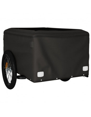 Rimorchio da Bici Nero e Rosso 45 kg in Ferro