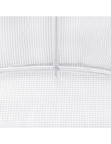 Serra con Telaio in Acciaio Bianco 30 m² 6x5x2,3 m