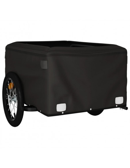 Rimorchio da Bici Nero e Arancione 45 kg in Ferro