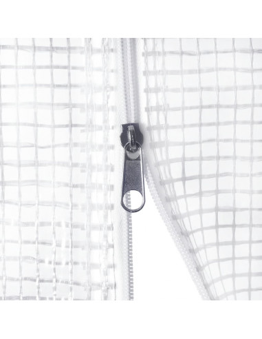 Serra con Telaio in Acciaio Bianco 30 m² 6x5x2,3 m