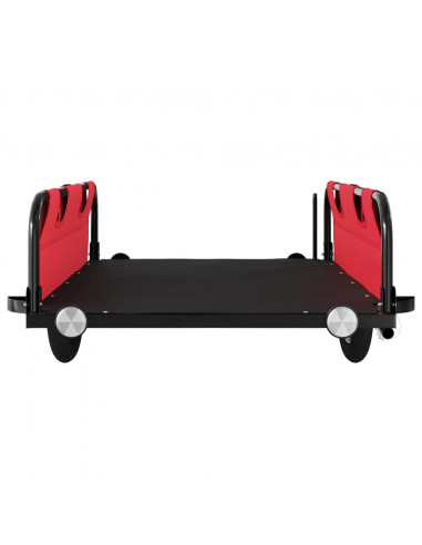 Rimorchio da Bici Rosso Oxford e Ferro