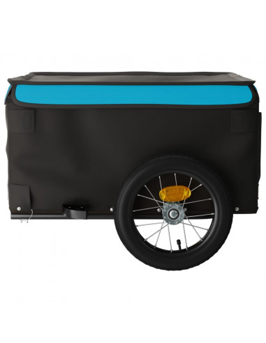 Rimorchio da Bici Nero e Blu 30 kg in Ferro