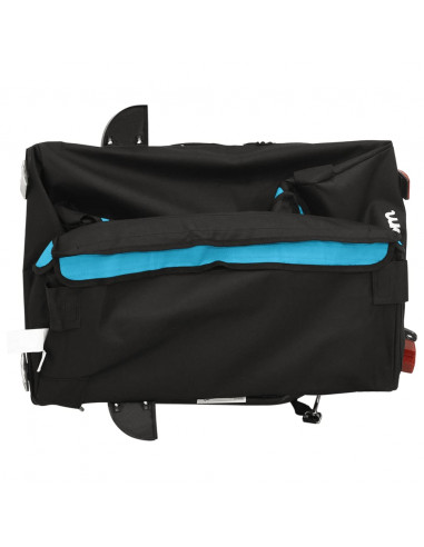 Rimorchio da Bici Nero e Blu 30 kg in Ferro