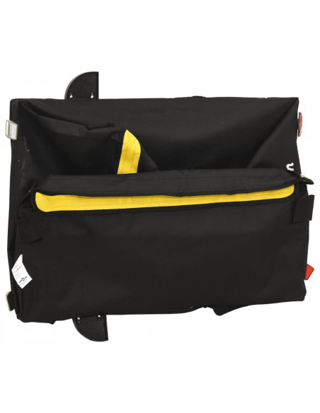 Rimorchio da Bici Nero e Giallo 45 kg in Ferro