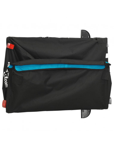 Rimorchio da Bici Nero e Blu 45 kg in Ferro