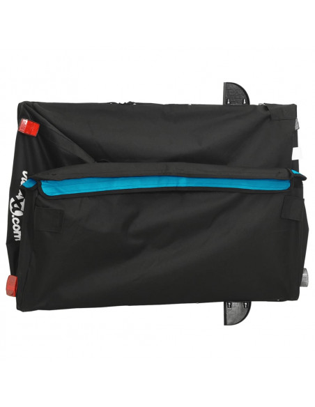Rimorchio da Bici Nero e Blu 45 kg in Ferro