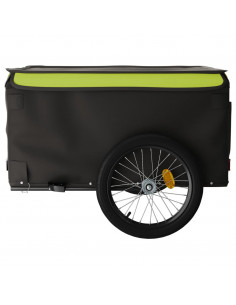 Rimorchio da Bici Nero e Verde 45 kg in Ferro 2