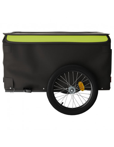 Rimorchio da Bici Nero e Verde 45 kg in Ferro