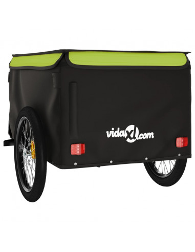 Rimorchio da Bici Nero e Verde 45 kg in Ferro