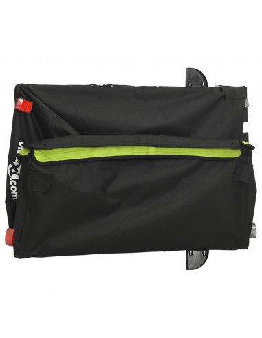 Rimorchio da Bici Nero e Verde 45 kg in Ferro