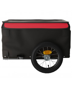 Rimorchio da Bici Nero e Rosso 30 kg in Ferro 2