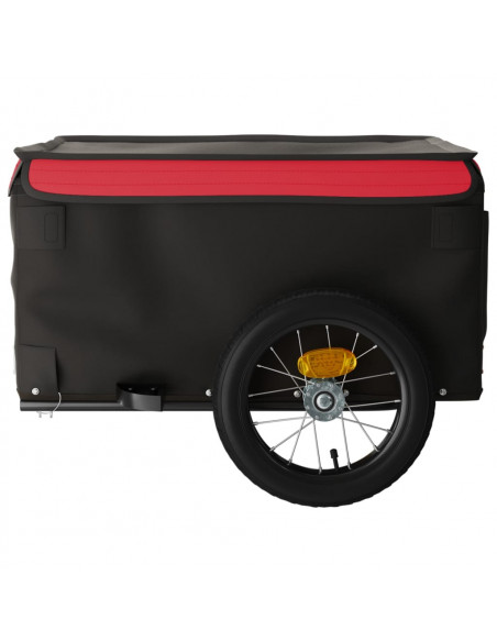 Rimorchio da Bici Nero e Rosso 30 kg in Ferro
