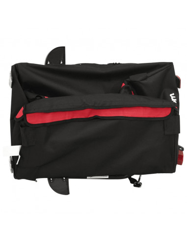 Rimorchio da Bici Nero e Rosso 30 kg in Ferro