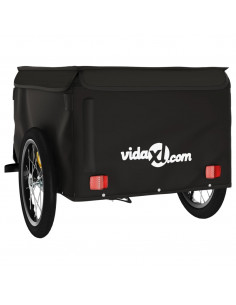 Rimorchio da Bici Nero 45 kg in Ferro 2