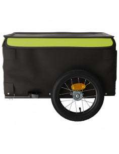 Rimorchio da Bici Nero e Verde 30 kg in Ferro 2