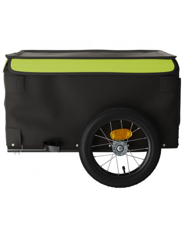 Rimorchio da Bici Nero e Verde 30 kg in Ferro
