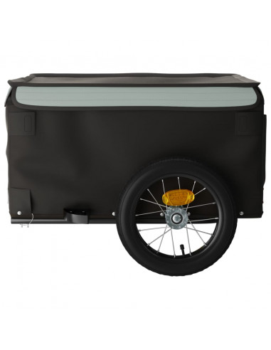 Rimorchio da Bici Nero e Grigio 30 kg in Ferro