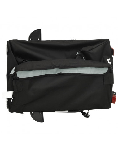 Rimorchio da Bici Nero e Grigio 30 kg in Ferro