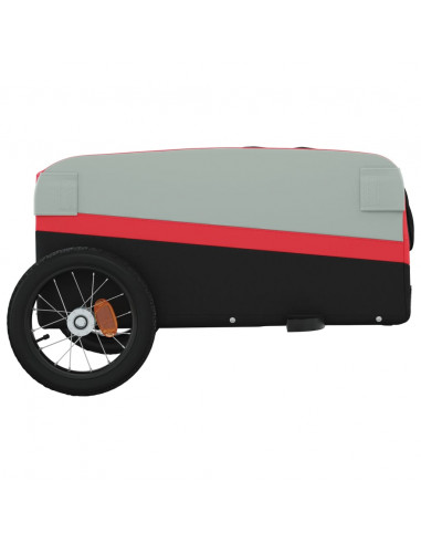 Rimorchio da Bici Nero e Rosso 30 kg in Ferro