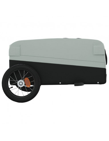 Rimorchio da Bici Nero e Grigio 30 kg in Ferro