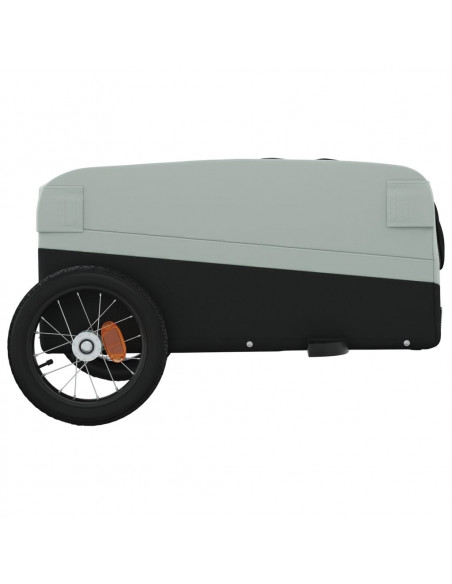 Rimorchio da Bici Nero e Grigio 30 kg in Ferro