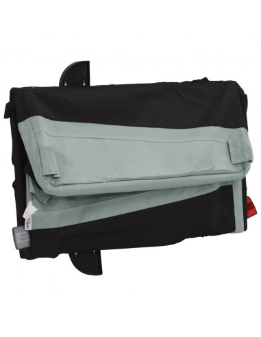 Rimorchio da Bici Nero e Grigio 30 kg in Ferro