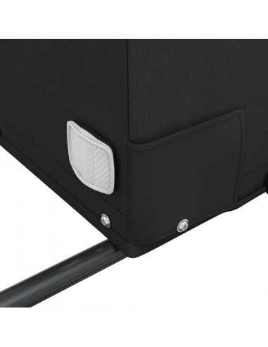 Rimorchio da Bici Nero e Arancione 45 kg in Ferro