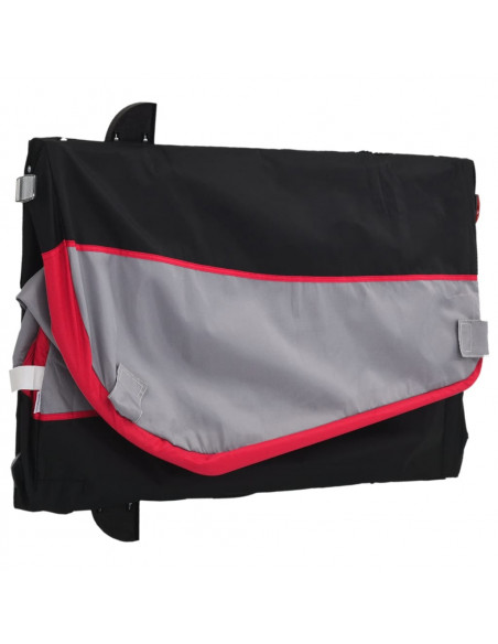 Rimorchio da Bici Nero e Rosso 45 kg in Ferro