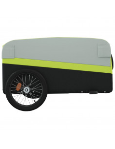 Rimorchio da Bici Nero e Verde 45 kg in Ferro 2
