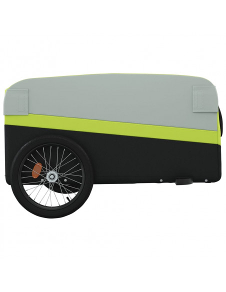 Rimorchio da Bici Nero e Verde 45 kg in Ferro