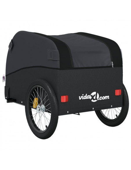 Rimorchio da Bici Nero 45 kg in Ferro