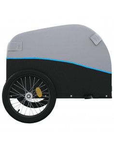 Rimorchio da Bici Nero e Blu 45 kg in Ferro 2