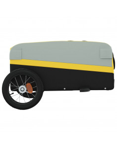 Rimorchio da Bici Nero e Giallo 30 kg in Ferro 2