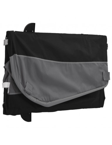 Rimorchio da Bici Nero e Grigio 45 kg in Ferro