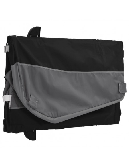 Rimorchio da Bici Nero e Grigio 45 kg in Ferro