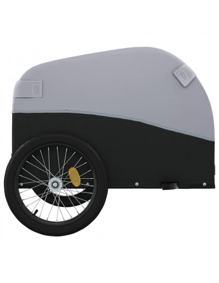 Rimorchio da Bici Nero e Grigio 45 kg in Ferro