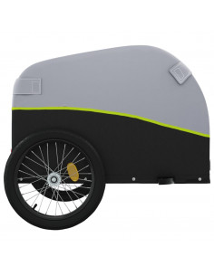 Rimorchio da Bici Nero e Verde 45 kg in Ferro 2